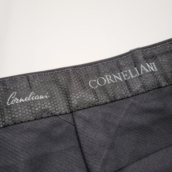 Corneliani Mens Dress Pants 38 X 30 Elite Slim Wool Extra Fine Black Italy Made - Picture 4 of 16